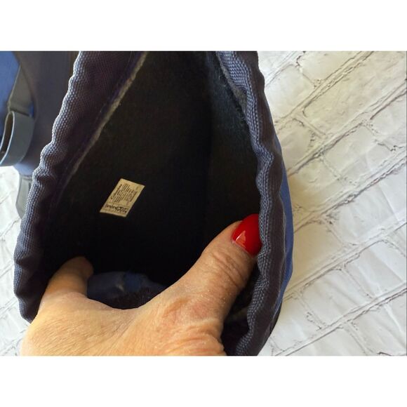 Columbia Kids Size 3 Waterproof Snow Boots Blue Black Drawstring Top Winter Warm - Picture 14 of 16